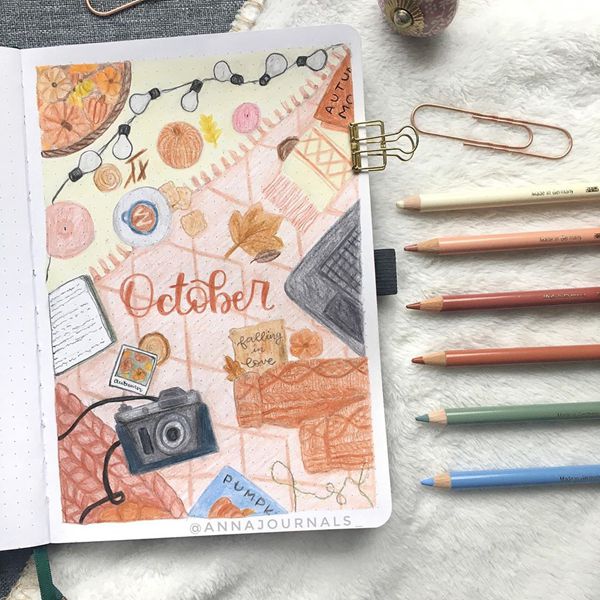 Abstract Patterns - Bullet Journal Cover Pages Ideas for October
