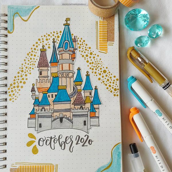 Build Me A Castle - Bullet Journal Cover Pages Ideas for October