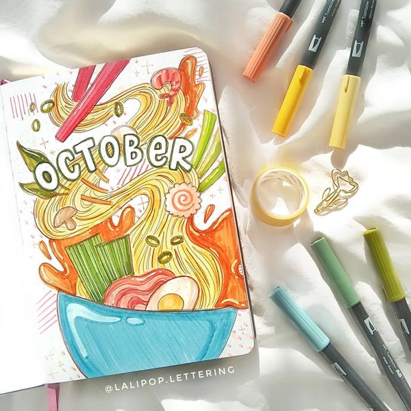 October Soup - Bullet Journal Cover Pages Ideas for October