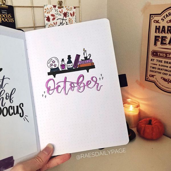 Put A Spell On Me - Bullet Journal Cover Pages Ideas for October