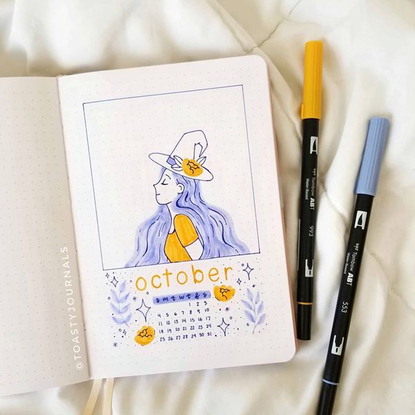 Smell The Magic - Bullet Journal Cover Pages Ideas for October