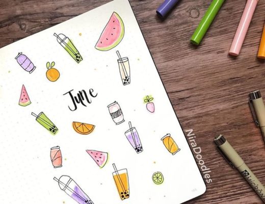 Bubble Tea - Bullet Journal Cover Ideas for June