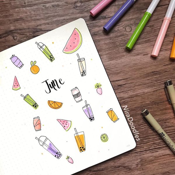 Bubble Tea - Bullet Journal Cover Ideas for June