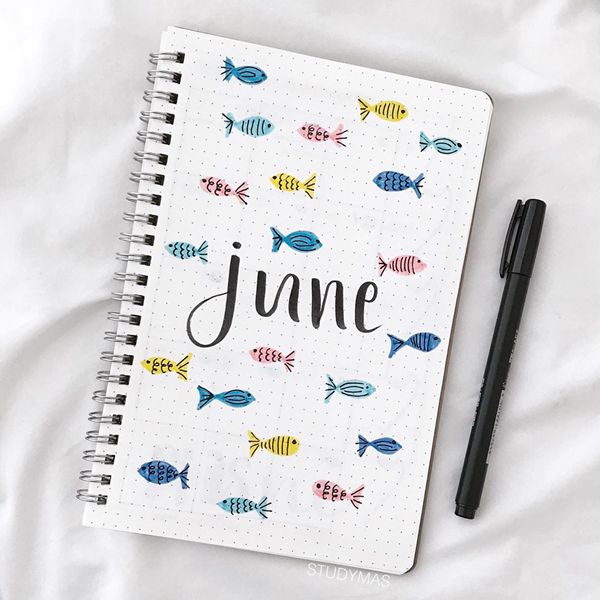 One Fish, Two Fish - Bullet Journal Cover Ideas for June