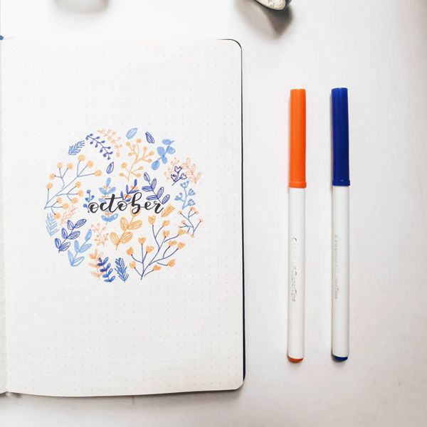 Bring The Spring Back - Bullet Journal Cover Pages Ideas for October