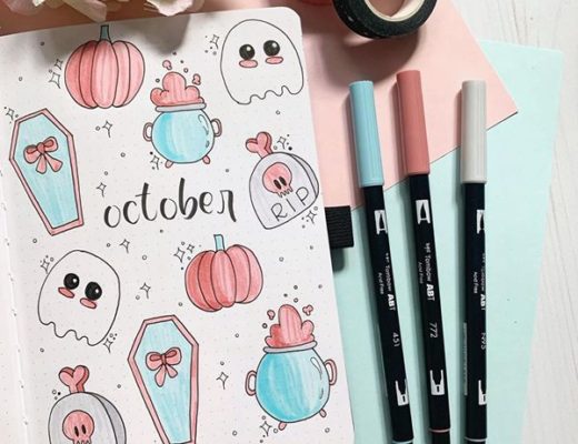 Candy Crush Halloween Bullet Journal Cover Pages Ideas for October