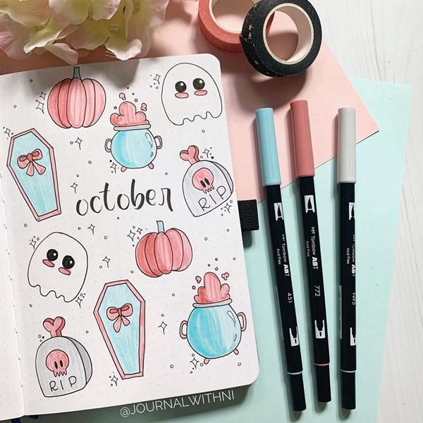 Candy Crush Halloween - Bullet Journal Cover Pages Ideas for October