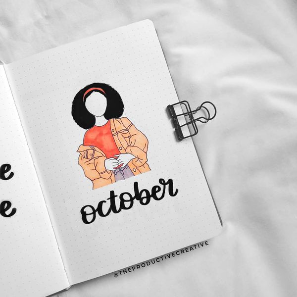 This Is Me - Bullet Journal Cover Pages Ideas for October